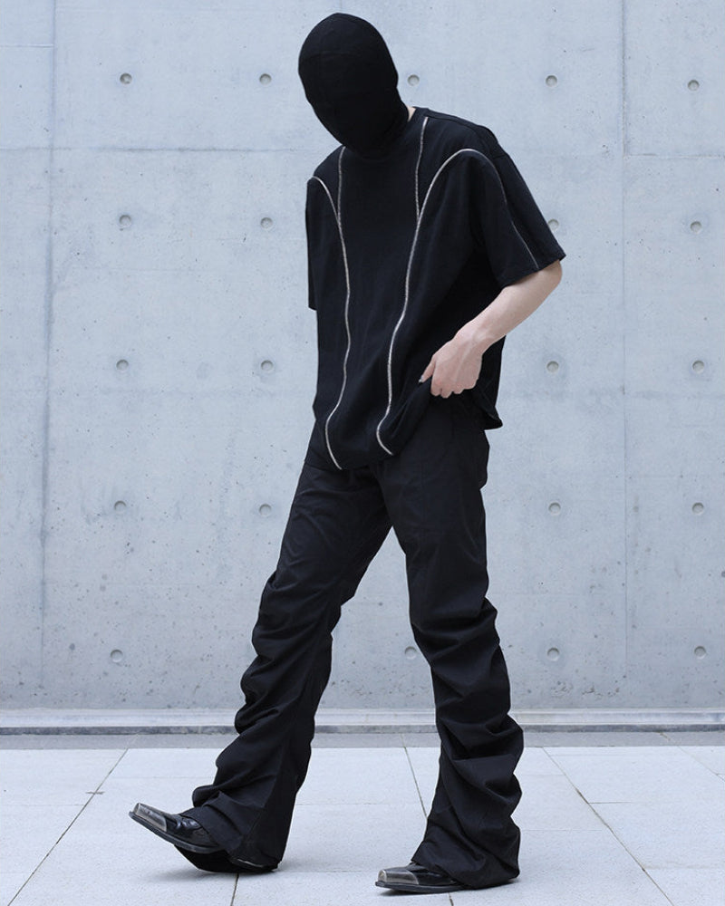 DECONSTRUCTED ZIP SPLICED TEE