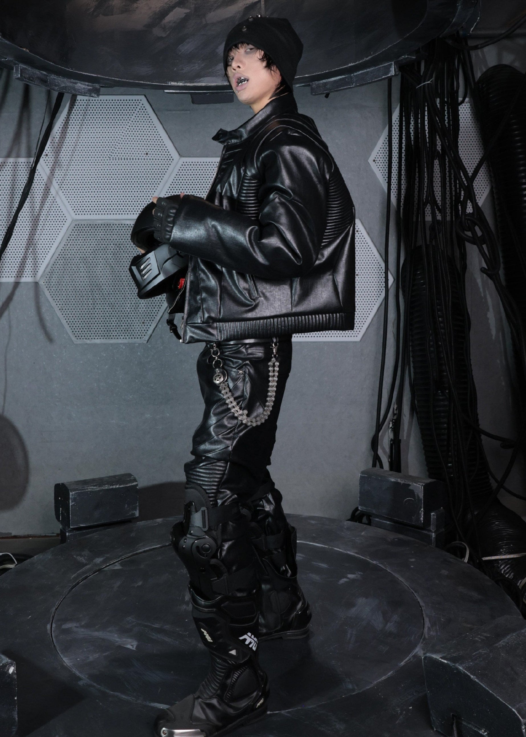 25AW SSIN7 KNIGHT SCALE BIKER JACKET