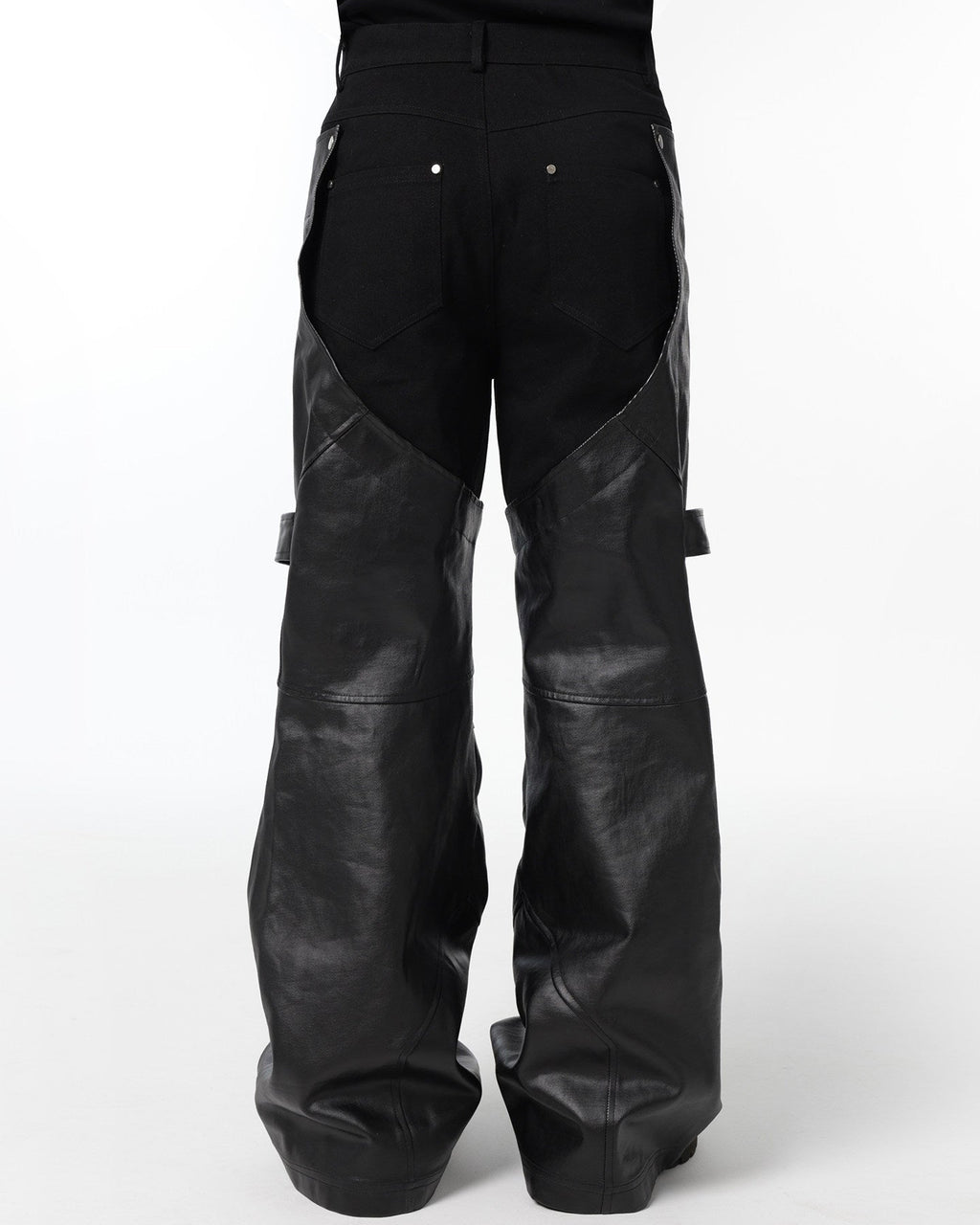 DECONSTRUCTED BIKER LAYERED PANTS