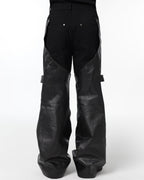DECONSTRUCTED BIKER LAYERED PANTS