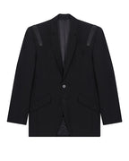 NICHE PADDED SHOULDER ZIP BLAZER