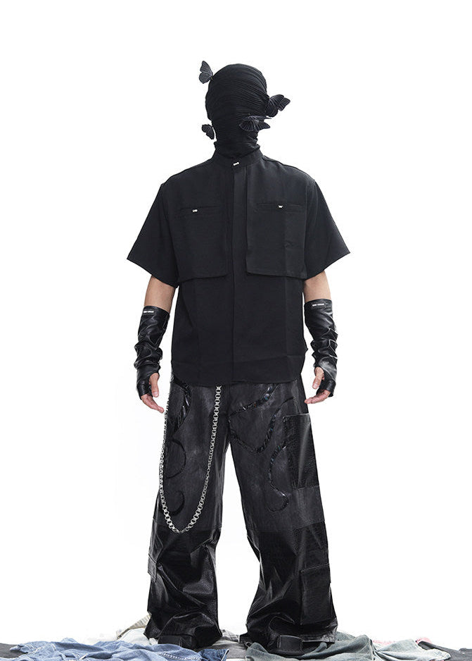 CAMISA MANSON OSCURA EN CAPAS