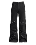 ZIP DARK FLARE PANTS