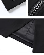 NICHE PADDED SHOULDER ZIP BLAZER