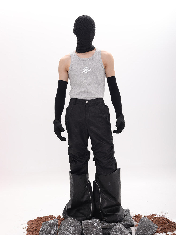 MANSON NIRVANA METAL LETTER SOLID TANK TOP