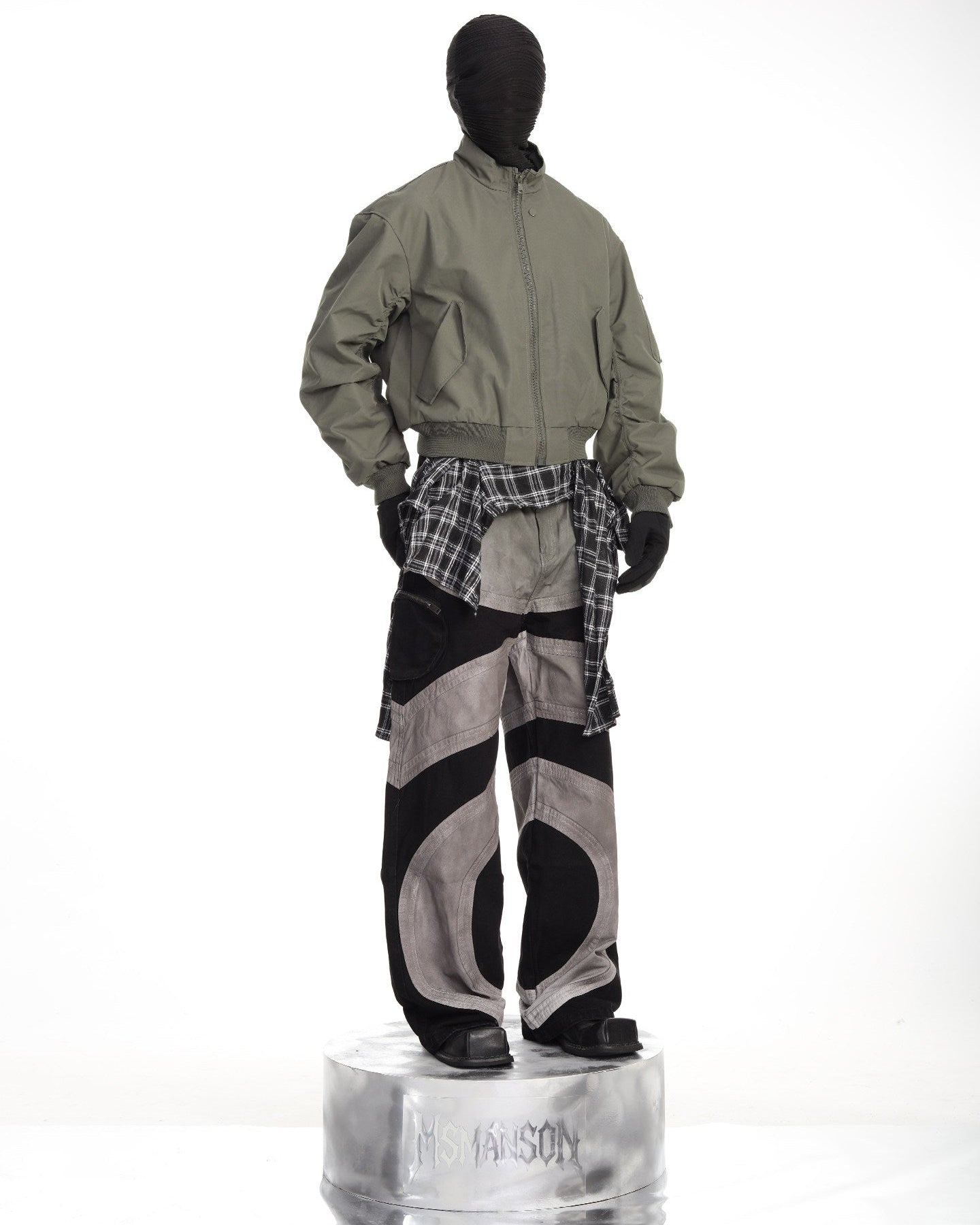 LAYERED SPLICED JEANS