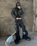 OFF/SC KNIGHT BIKER LEATHER PANTS