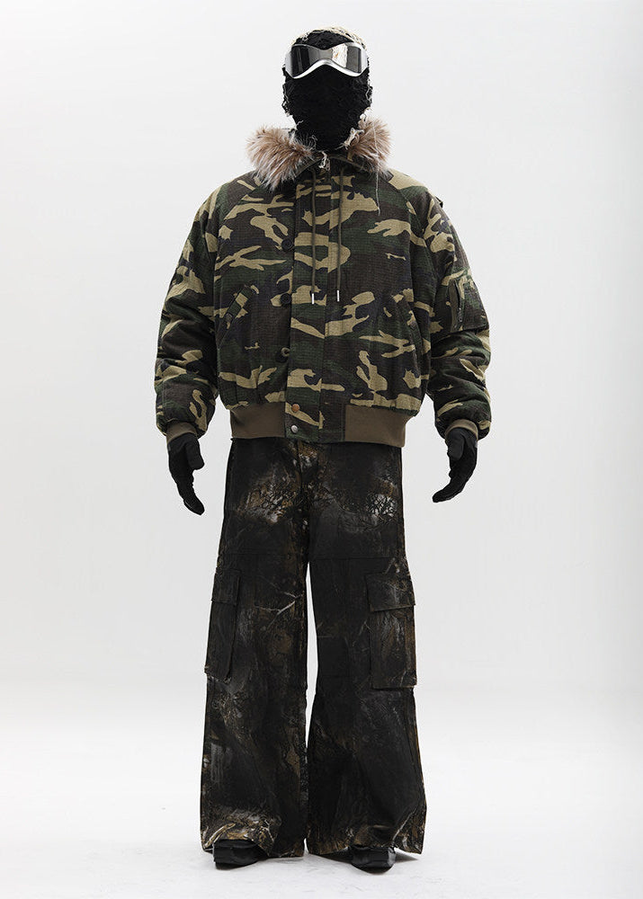 OFF/SC CAMO BOMBER JACKET