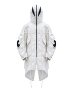MASKED FISHTAIL HOODIE TRENCH COAT