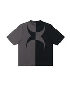 COLOR BLOCK SPLICED SHORT SLEEVE TEE