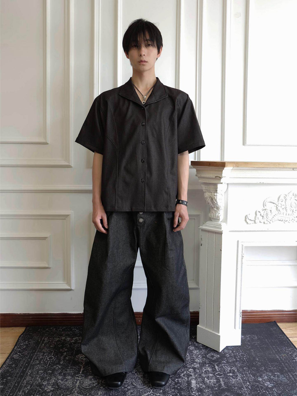 OFF/SC LYOCELL SATIN LUXURY SUMMER SHIRT