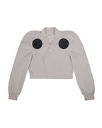 3D TAILORED DARK SHOULDER CROP JACKET