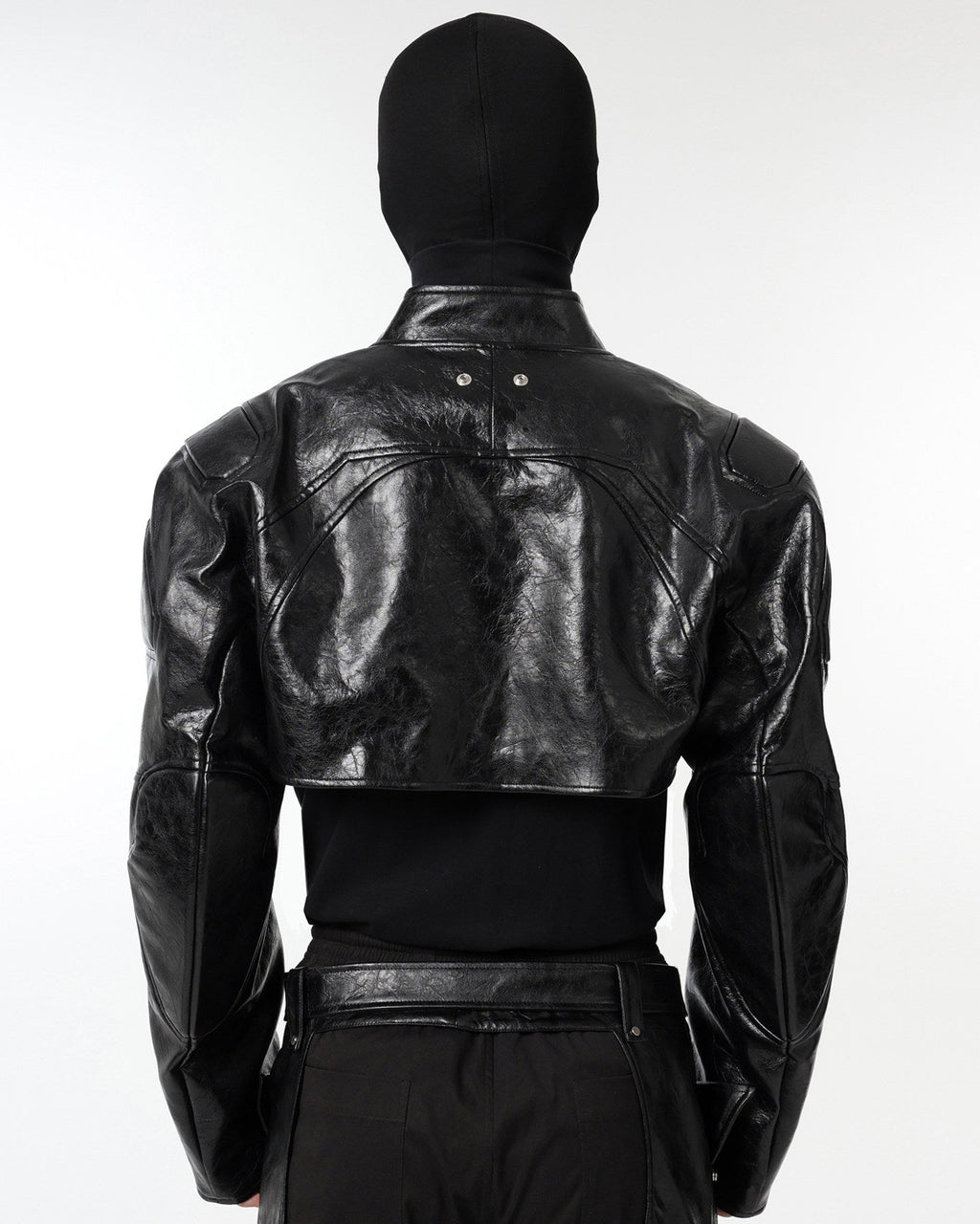 DARK HIPHOP STAND COLLAR PU JACKET