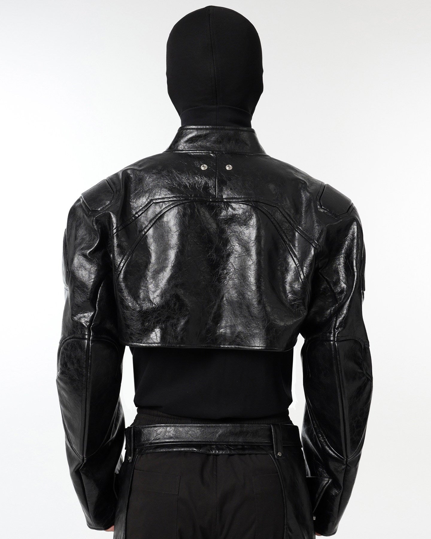 DARK HIPHOP STAND COLLAR PU JACKET