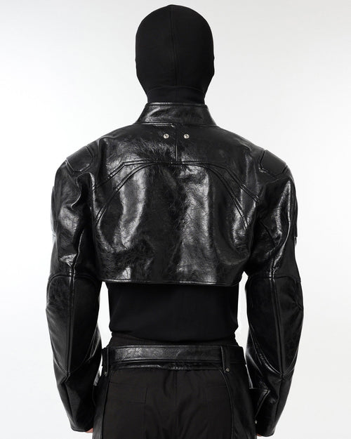 DARK HIPHOP STAND COLLAR PU JACKET