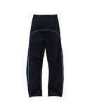 REFLECTIVE CURVED WIDE TRACK PANTS
