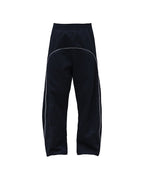 REFLECTIVE CURVED WIDE TRACK PANTS