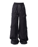 WIDE LEG CARGO PARACHUTE PANTS