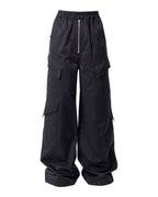 WIDE LEG CARGO PARACHUTE PANTS