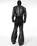 DECONSTRUCTED BIKER LAYERED PANTS