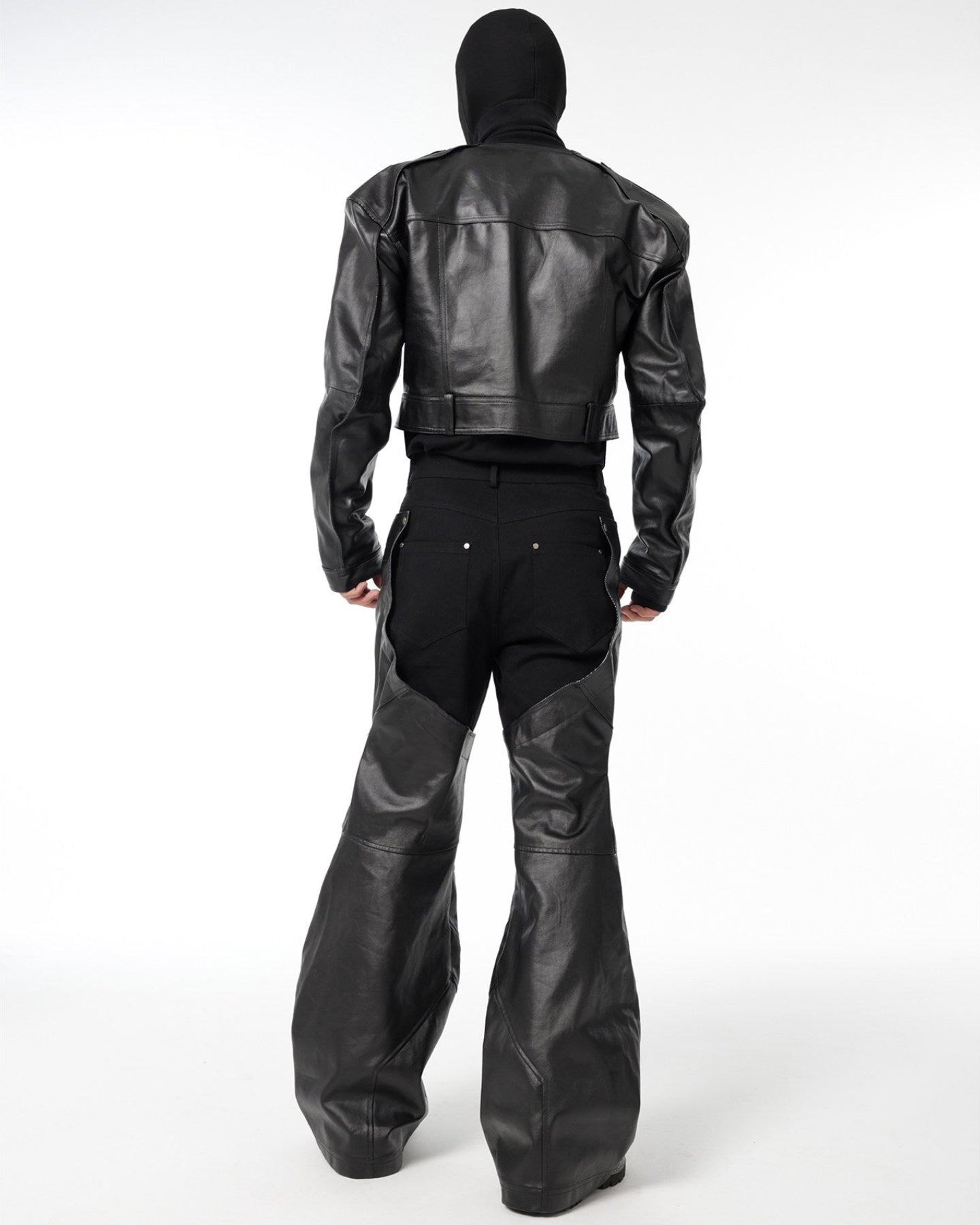 DECONSTRUCTED BIKER LAYERED PANTS