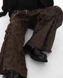 CAMO PLEATED WIDE PANTS