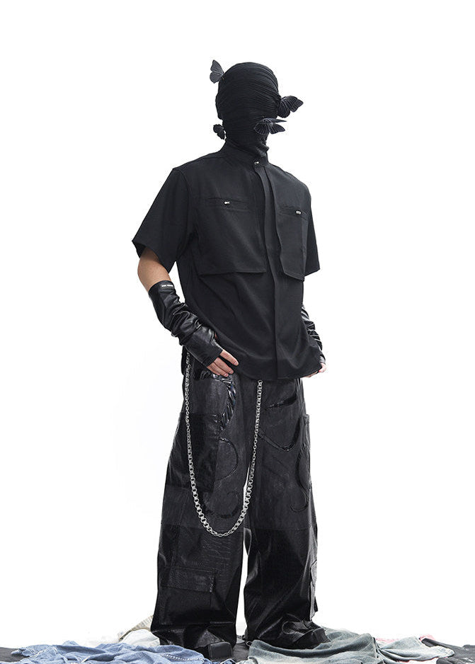 CAMISA MANSON OSCURA EN CAPAS