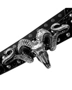 RAM SKULL STUDDED LEATHER BELT