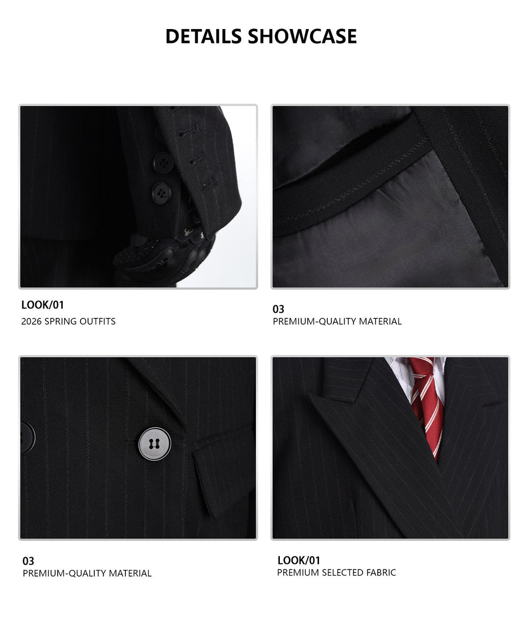 XCULTURE LUXURY STRIPED TAILORED BLAZER