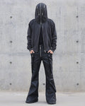 HOODED ZIP MASK OPIUM JACKET