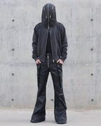 HOODED ZIP MASK OPIUM JACKET