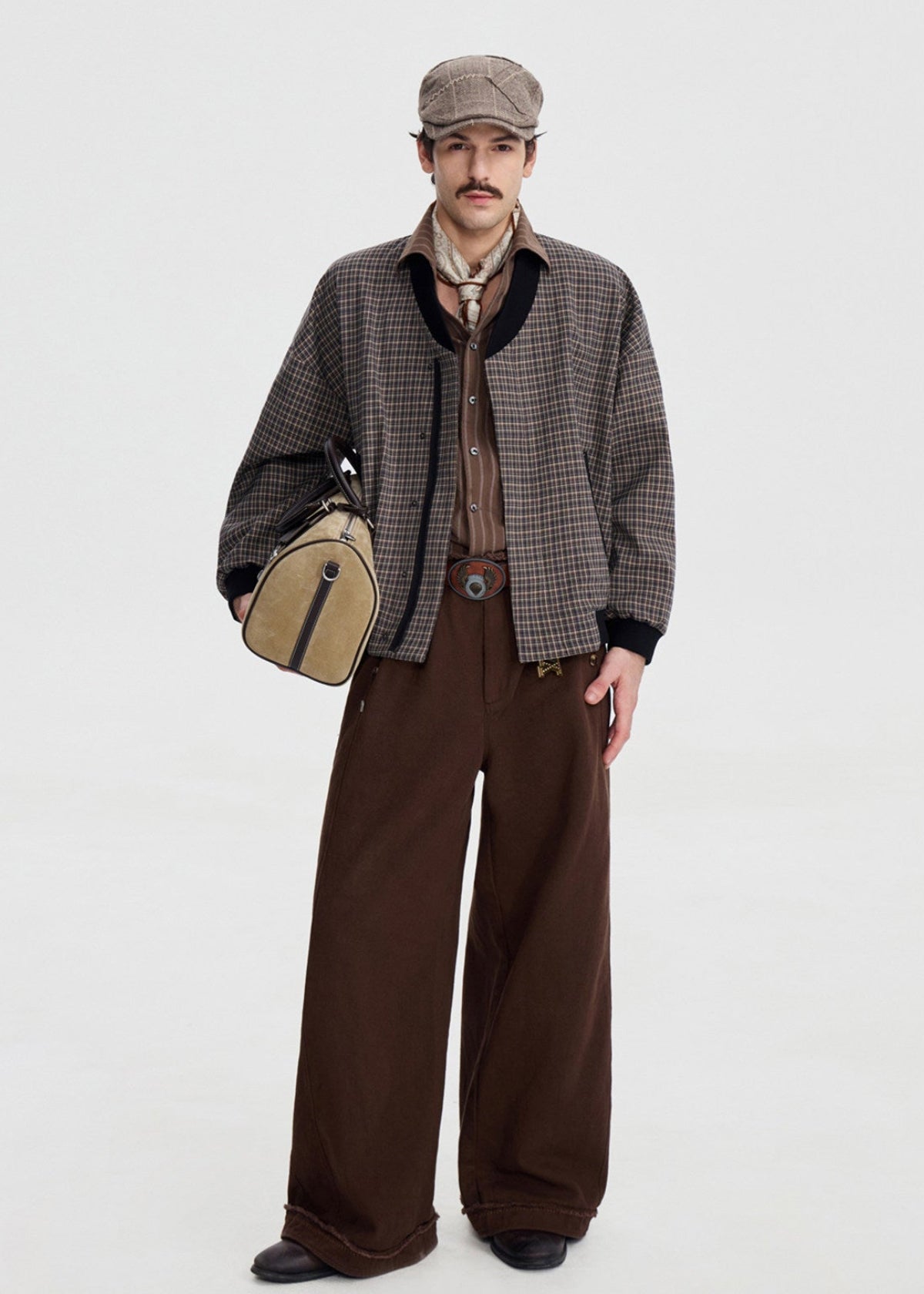 SCRIPT-X PLAID BOMBER JACKET