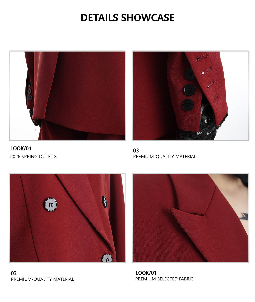 XCULTURE LUXURY RED ELEGANT BLAZER