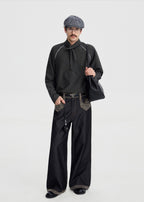 SCRIPT-X DETACH NECK SWEATSHIRT
