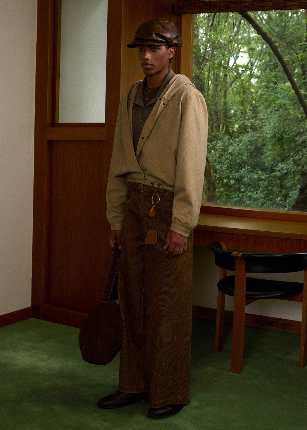 SCRIPT-X JACQUARD HOOD COAT