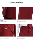 RED WIDE LEG DRESS PANTS
