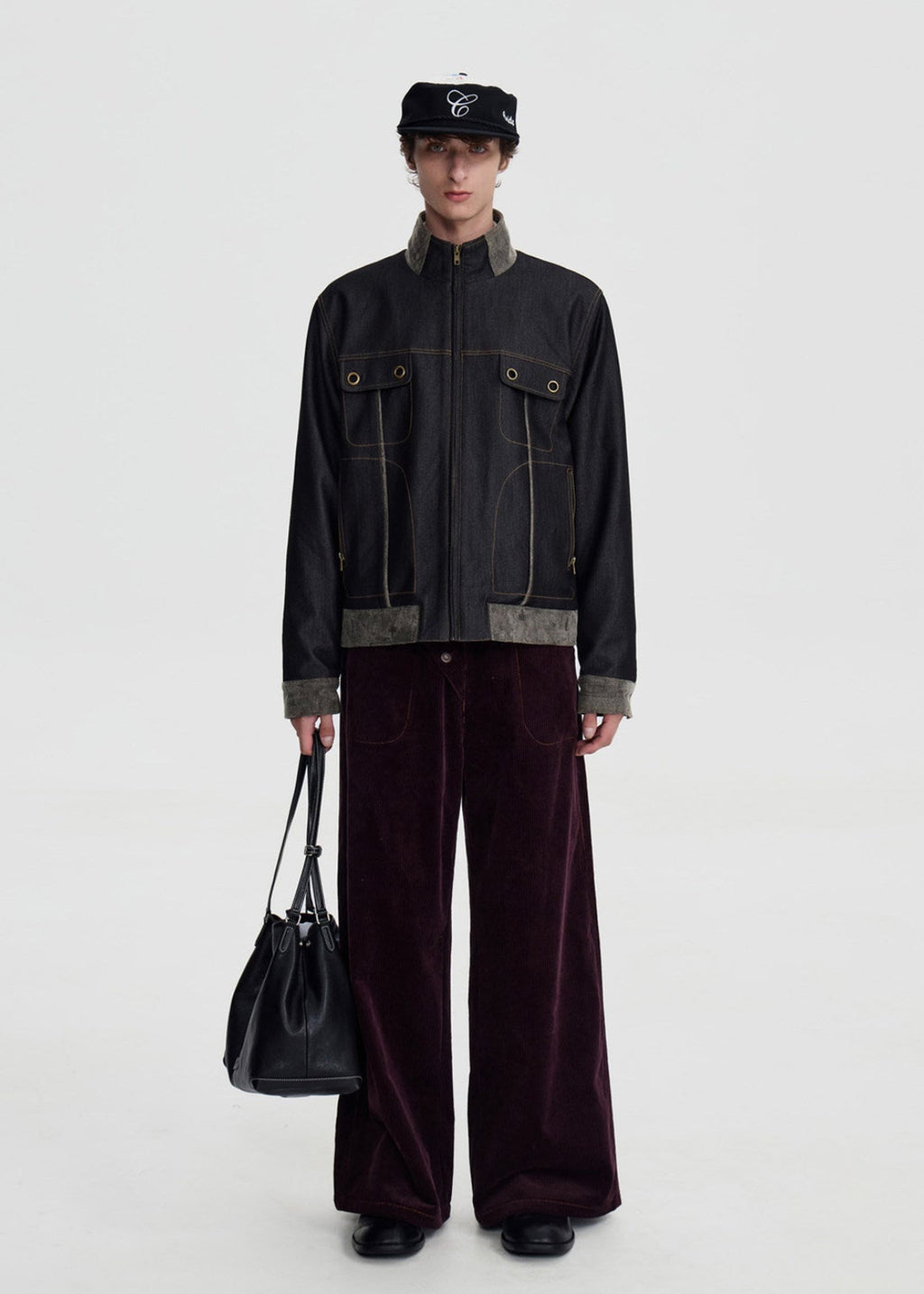 SCRIPT-X SUEDE DENIM JACKET