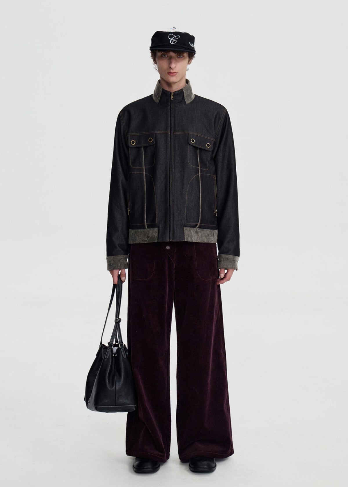SCRIPT-X SUEDE DENIM JACKET