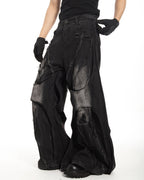 DECONSTRUCTED WIDE FLARE JEANS