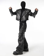 BIKER PADDED SHOULDER JACKET