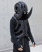 CUTOUT ALIEN EXOSKELETON COTTON VEST