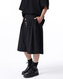 ASYMMETRIC BUTTON WIDE SHORTS