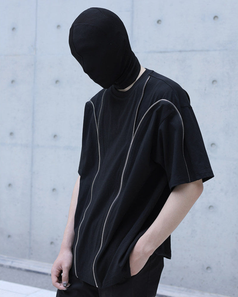 SOLID COLOR DECON ZIP SPLICED TEE