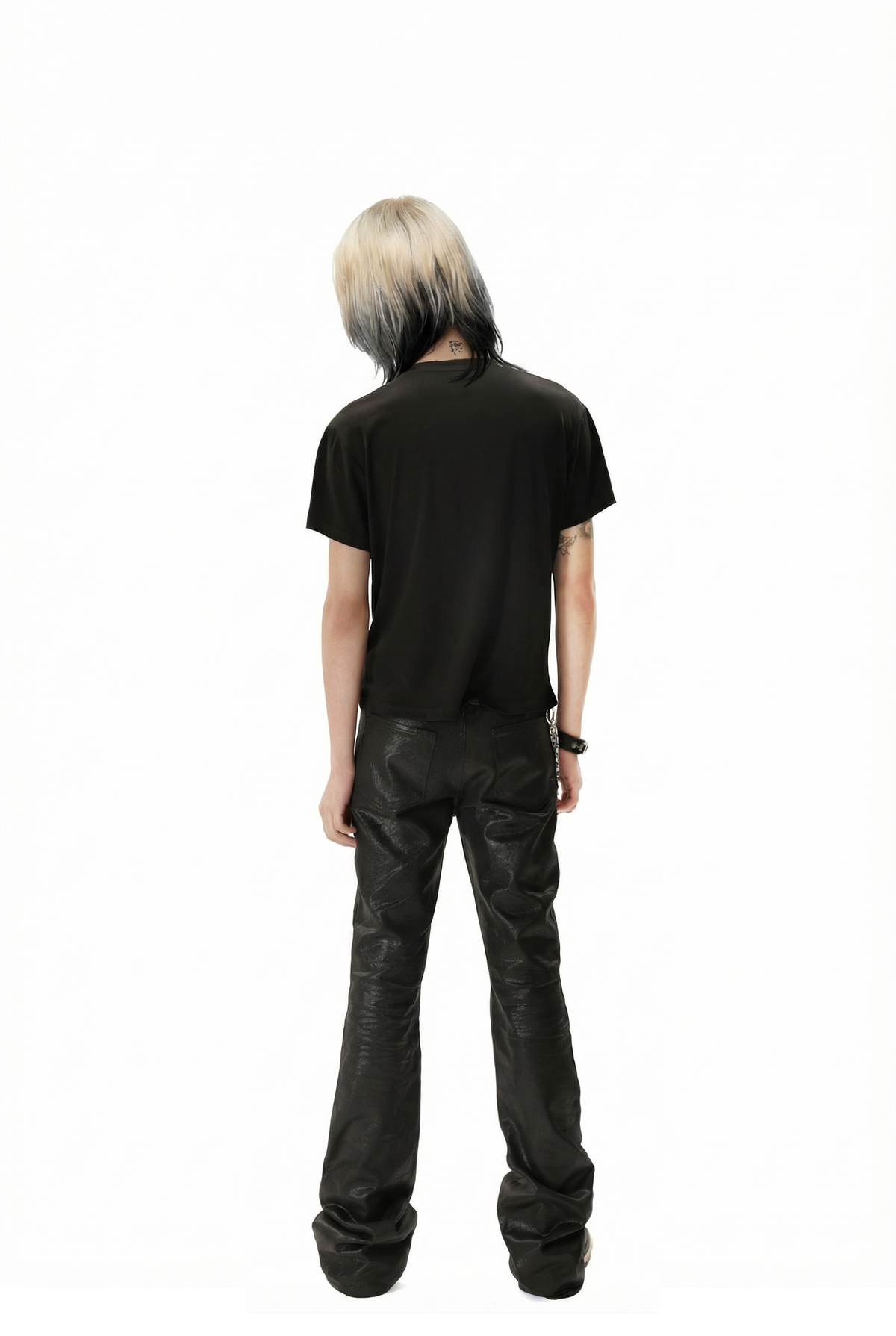 BAD TASTE sequin graphic cotton linen tee