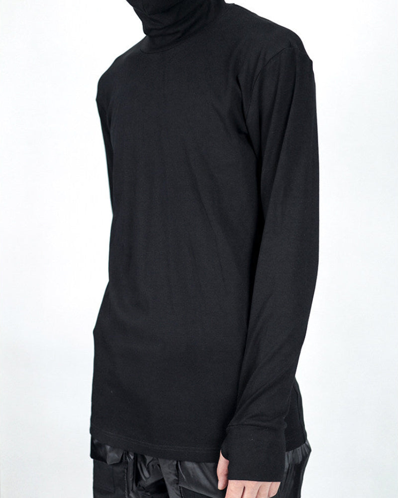 HIGH NECK THUMB HOLE DARK BASE LAYER