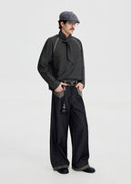 SCRIPT-X DETACH NECK SWEATSHIRT