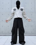 3D TAILORED DARK SHOULDER CROP JACKET