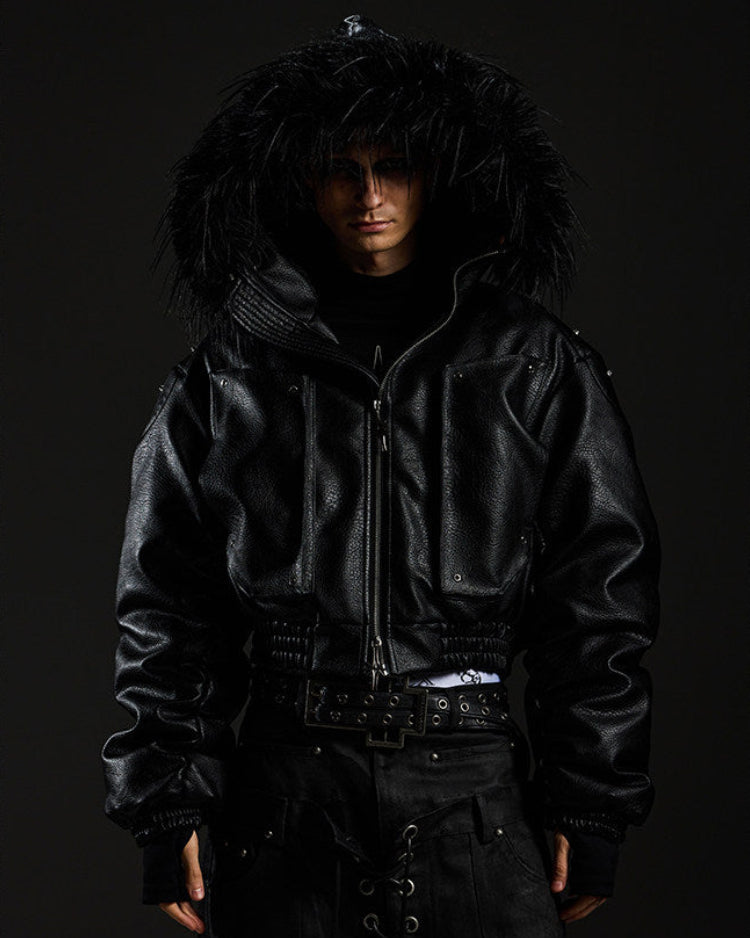 DETACHABLE HOODED BOMBER JACKET