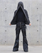 HOODED ZIP MASK OPIUM JACKET