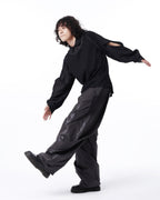 SPIRAL DRAPED WAXED PANTS